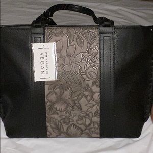 Darcy Marks London Tote Black Vegan Leather